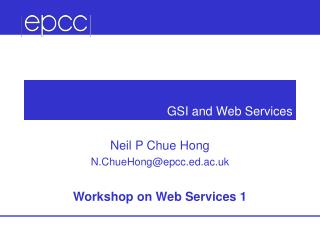 GSI and Web Services