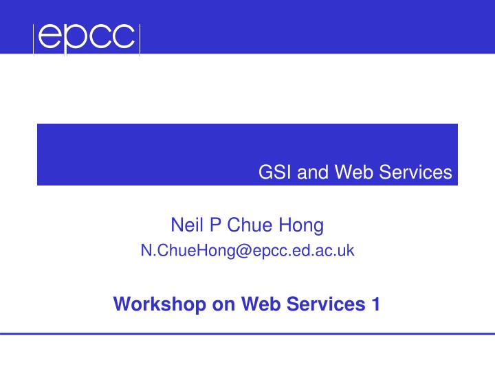 gsi and web services