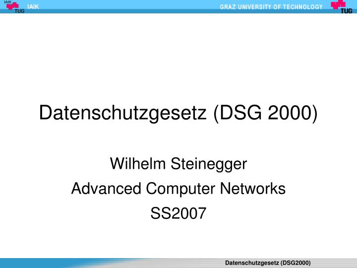datenschutzgesetz dsg 2000