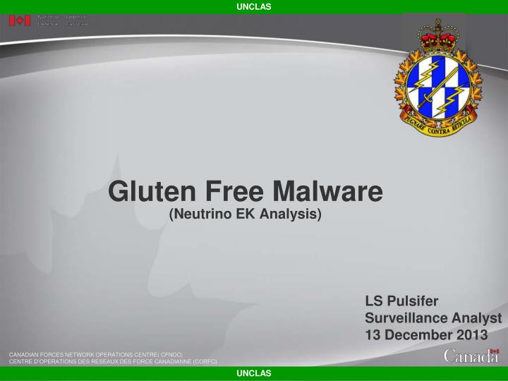 gluten free malware neutrino ek analysis
