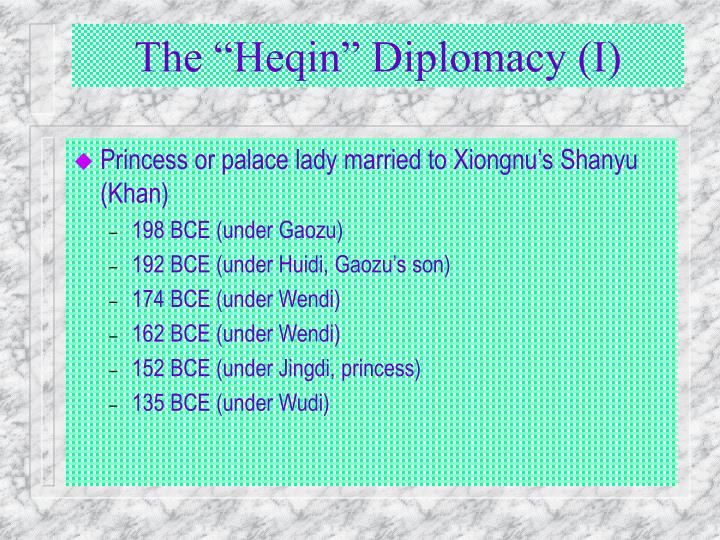 the heqin diplomacy i