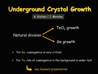 Underground Crystal Growth