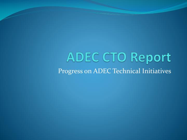 adec cto report