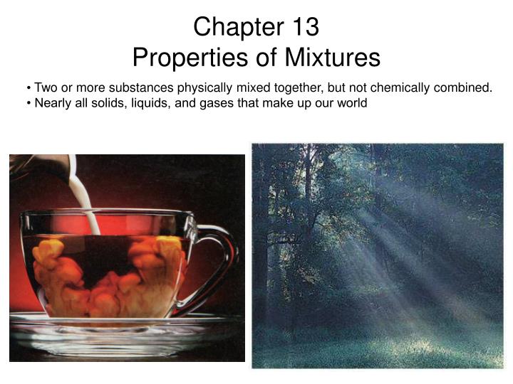 chapter 13 properties of mixtures