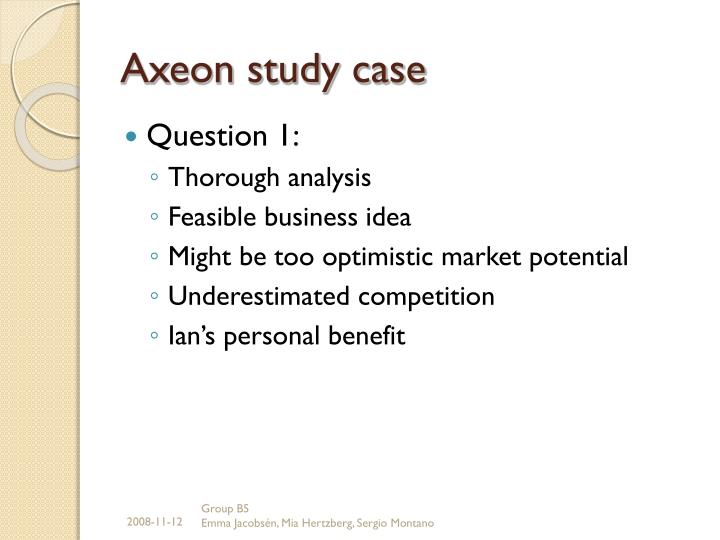 axeon study case