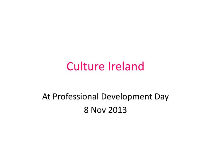 culture ireland