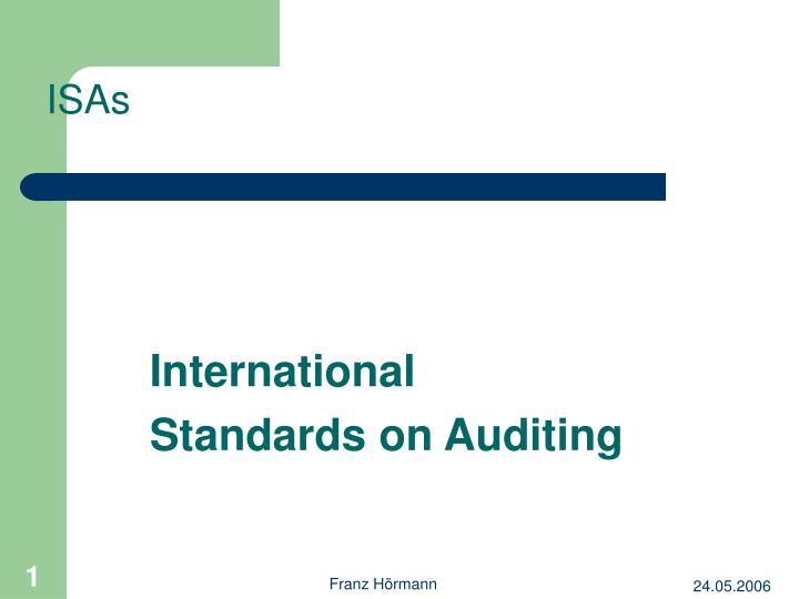 international standards on auditing