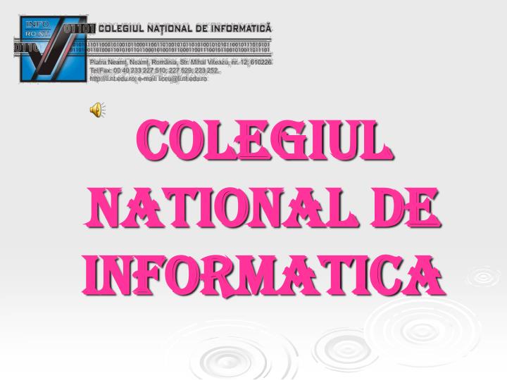 colegiul national de informatica