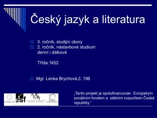 esk jazyk a literatura