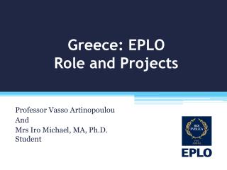 Greece: EPLO Role and Projects