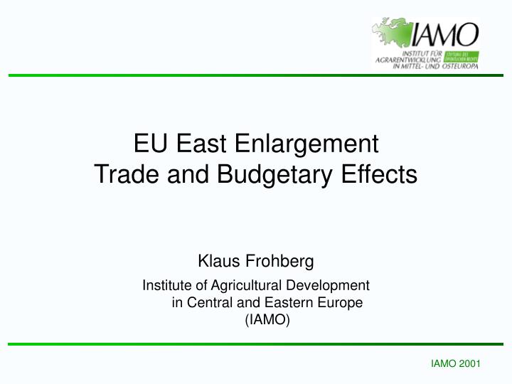 eu east enlargement trade and budgetary effects
