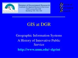 GIS at DGR