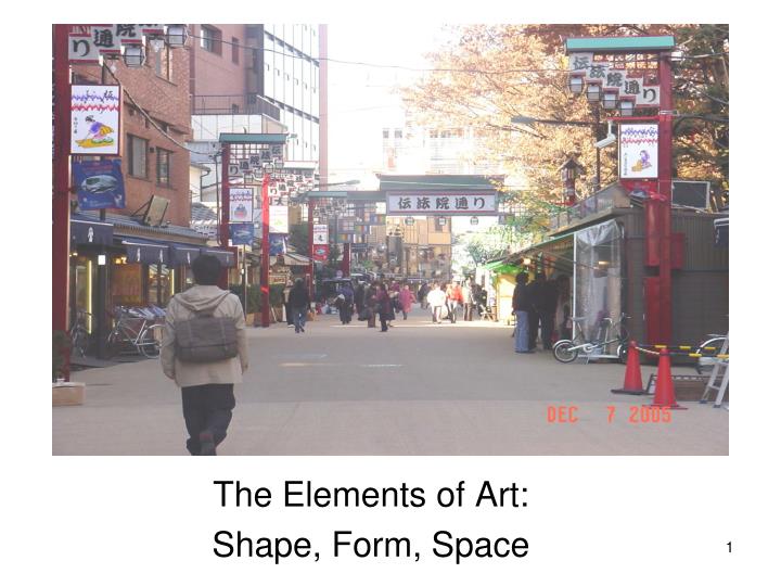 the elements of art shape form space