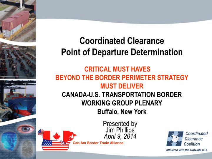 coordinated clearance point of departure determination