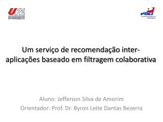 um servi o de recomenda o inter aplica es baseado em filtragem colaborativa