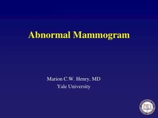 Abnormal Mammogram