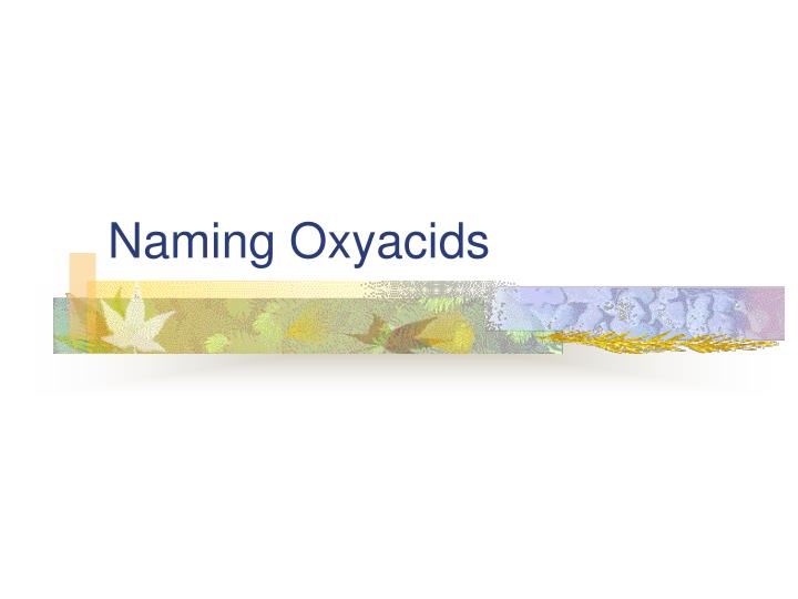 naming oxyacids