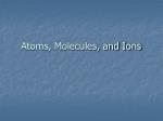 Atoms, Molecules, and Ions - slide 1