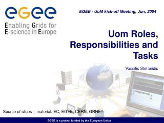 Uom Roles, Responsibilities and Tasks Vassilis Stefanidis