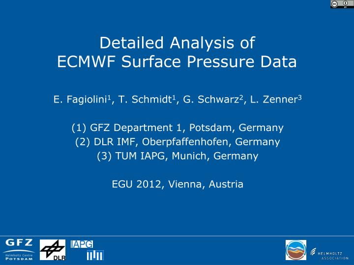 detailed analysis of ecmwf surface pressure data