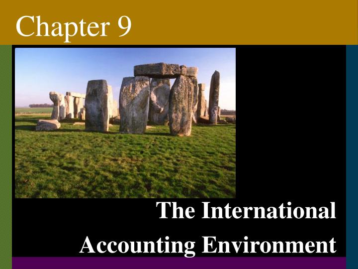 the international accounting environment