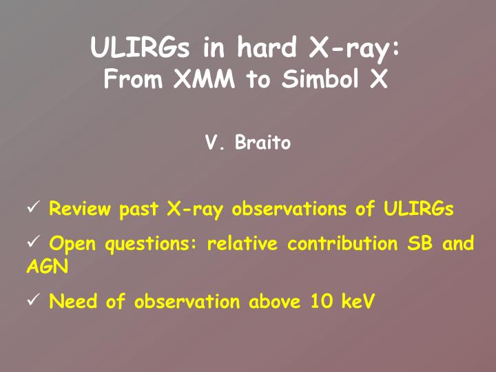 ulirgs in hard x ray from xmm to simbol x