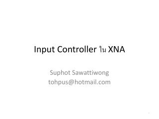 input controller xna