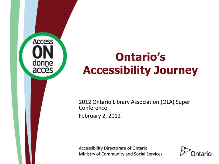 ontario s accessibility journey