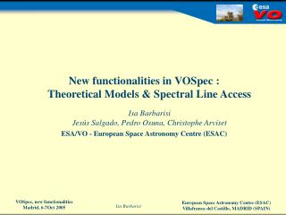 Theoretical Spectra Access in VOSpec