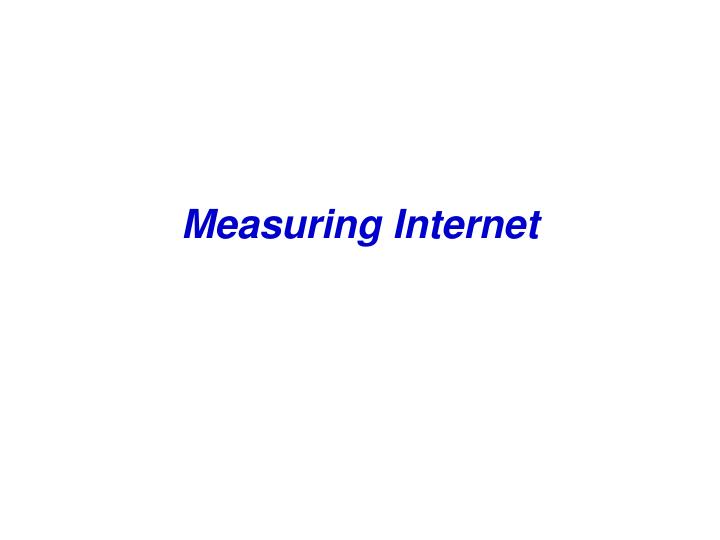 measuring internet