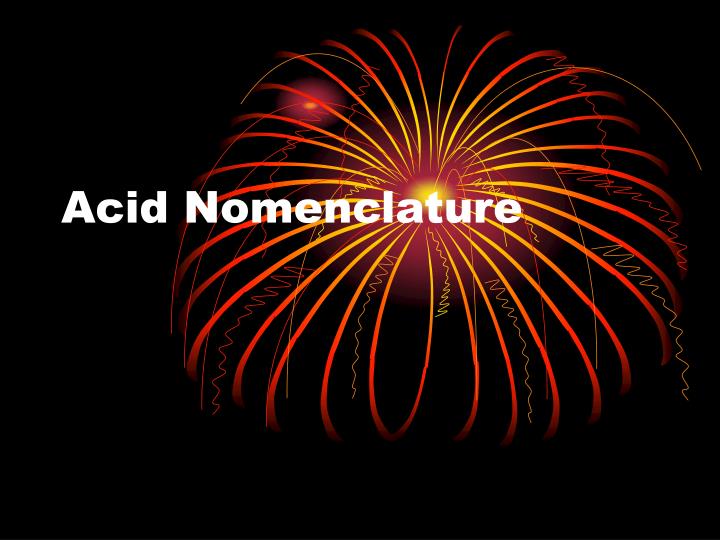 acid nomenclature