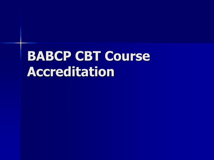 babcp cbt course accreditation