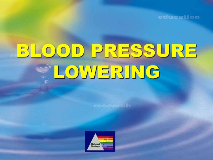 blood pressure lowering