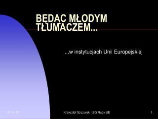 w instytucjach unii europejskiej