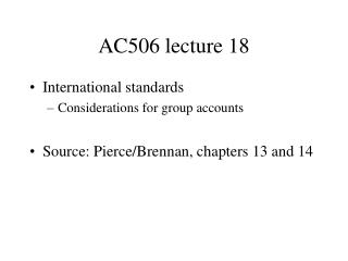 AC506 lecture 18