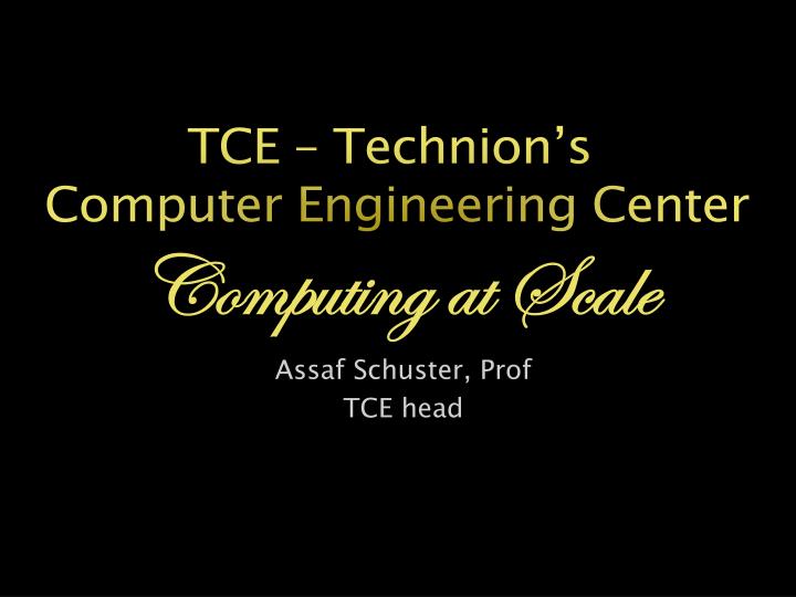 assaf schuster prof tce head