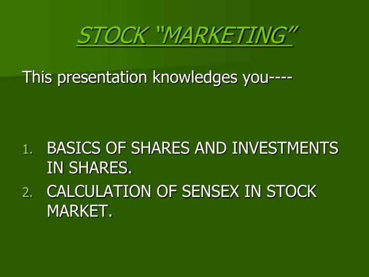 stock marketing