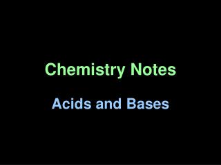 chemistry notes