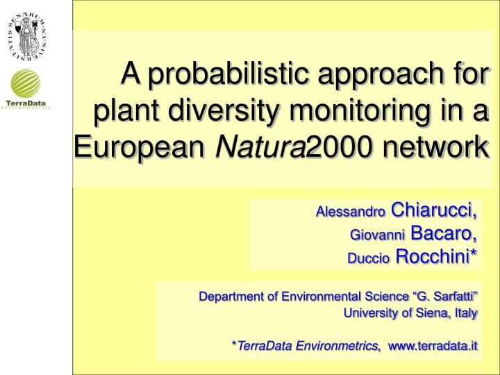 a probabilistic approach for plant diversity monitoring in a european natura 2000 network