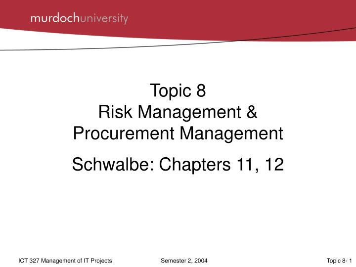 topic 8 risk management procurement management