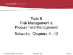 Topic 8 Risk Management & Procurement Management