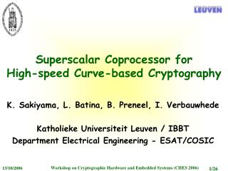 Superscalar Coprocessor for High-speed Curve-based Cryptography