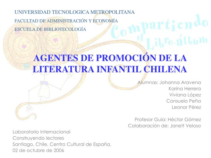 agentes de promoci n de la literatura infantil chilena