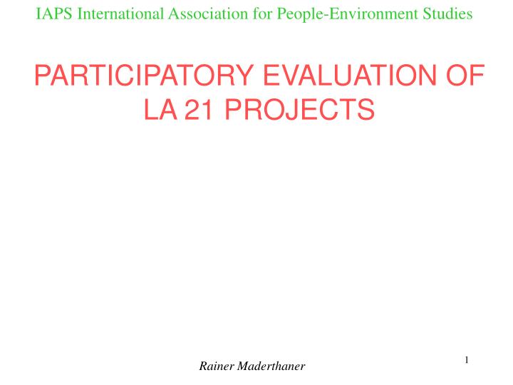 iaps international association for people environment studies