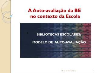 a auto avalia o da be no contexto da escola