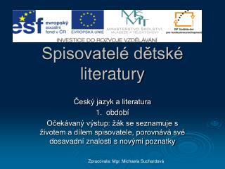 spisovatel d tsk literatury