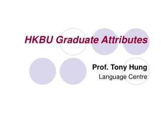 HKBU Graduate Attributes