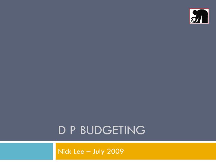 d p budgeting