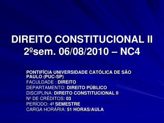 direito constitucional ii 2 sem 06 08 2010 nc4