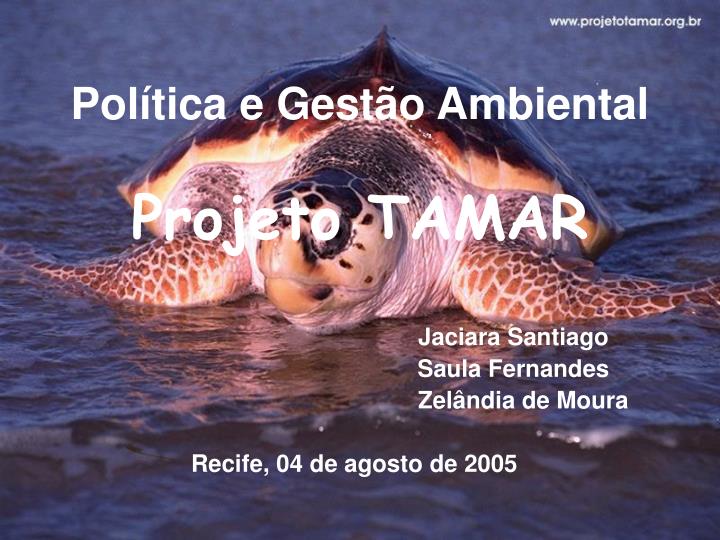 pol tica e gest o ambiental projeto tamar